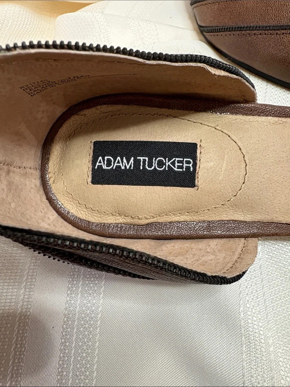 Adam Tucker -Becca Brown Pointed Ankle-Strap Flats - Picture 10 of 11
